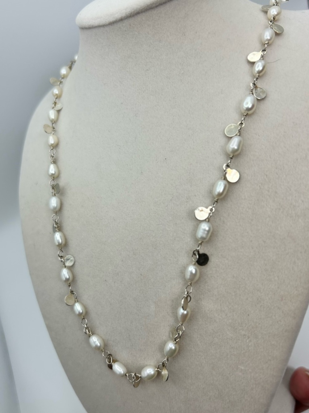 Silpada Wisdom Freshwater Pearl Necklace 20" Sterling Silver Retired Dainty - Picture 4 of 11